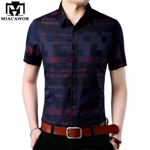 Рубашка мужская с коротким рукавом, в клетку, в стиле кэжуал