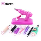Горячая розовая секс-машина Hismith с 8 различными насадками, инжектор воды для женщин, мастурбатор дилдо, Вибратор