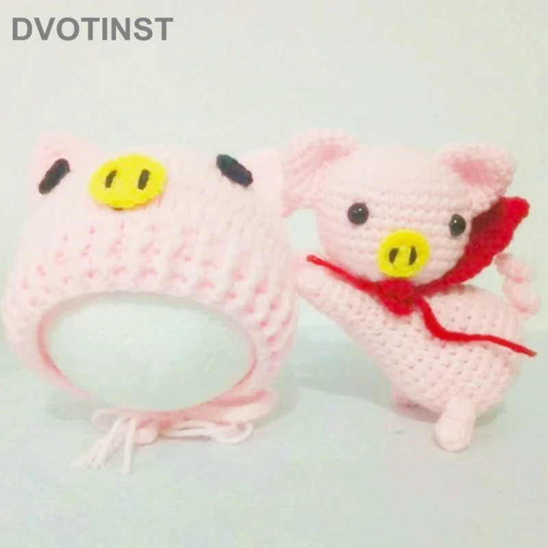 Dvotinst реквизит для фотосъемки новорожденных детей шапка с животными + куклы