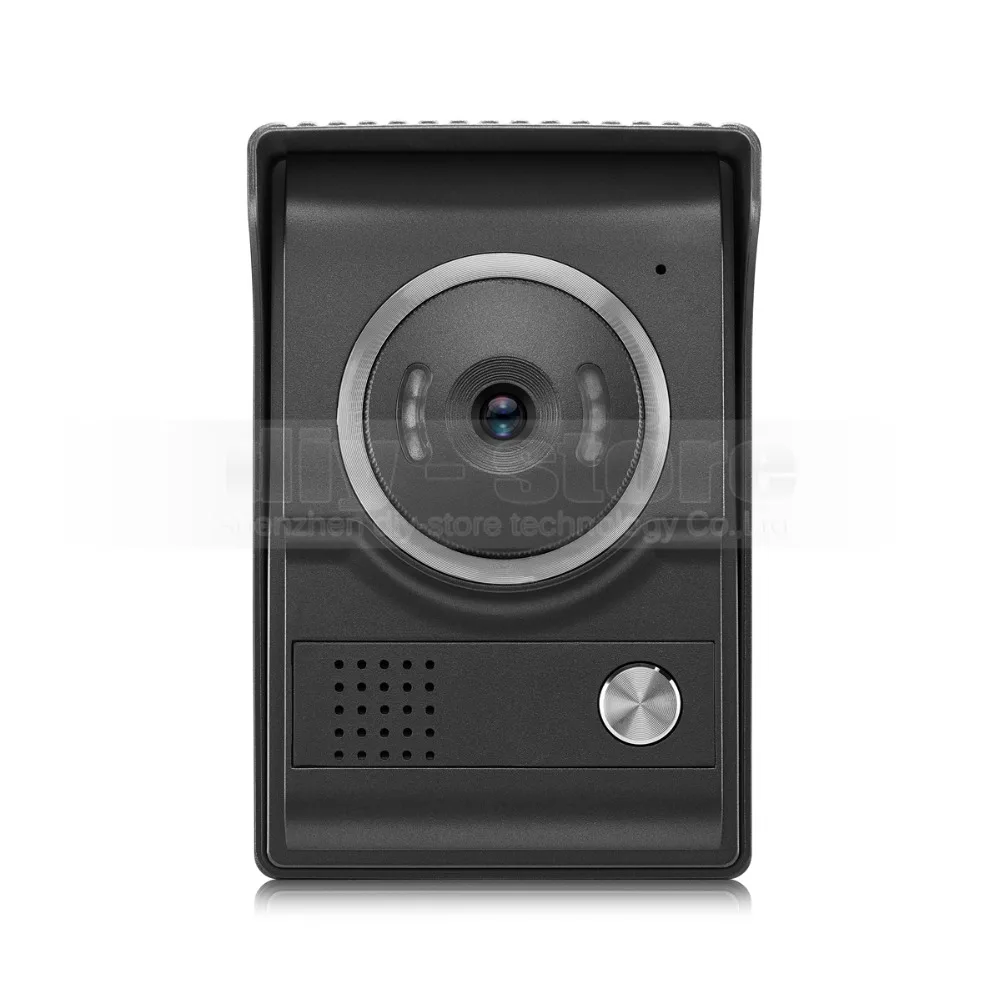 DIYSECUR 7inch Video Intercom Video Door Phone 700TV Line IR Night Vision HD Camera for Home Office Factory White 1V5