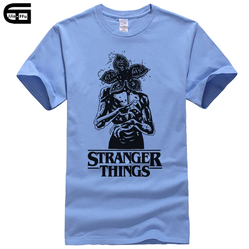 New Street Brand Stranger Things T Shirt Men Funny Strange Demogorgon T-shirt Summer Short Sleeve Print Tee Male Clothing T214