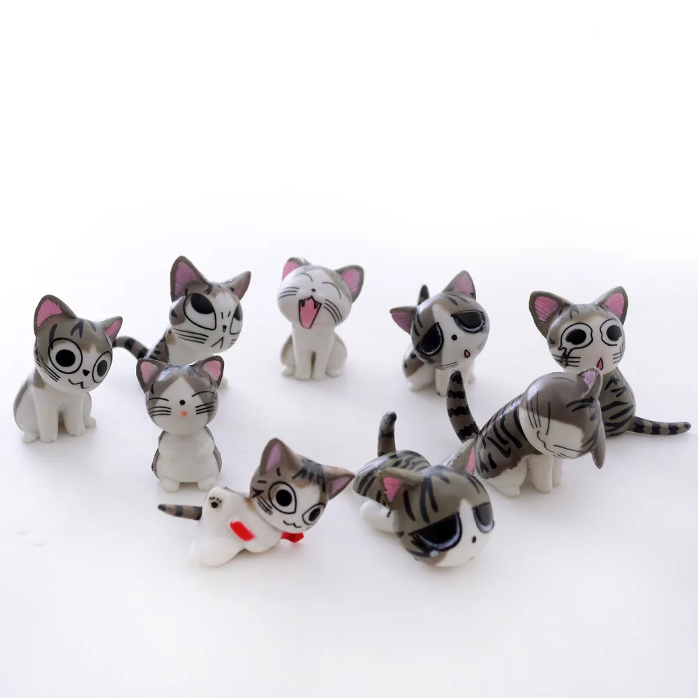 5 милых стилей! 9 шт. Мультяшные мини кошки для мальчиков детская коллекция милый