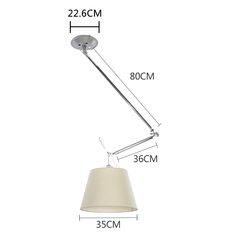 Итальянский дизайн современный Регулируемый подвесной светильник с длинным