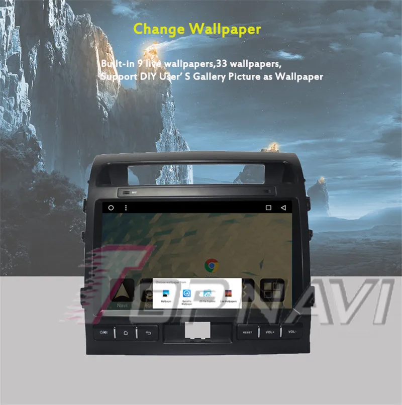 Система навигации транспортного средства для Toyota Land CRUISER 2007 2008 2009 2010 2011 2012 2013 10,1 ''android 8,1 Topnavi автомобиля Magnitol