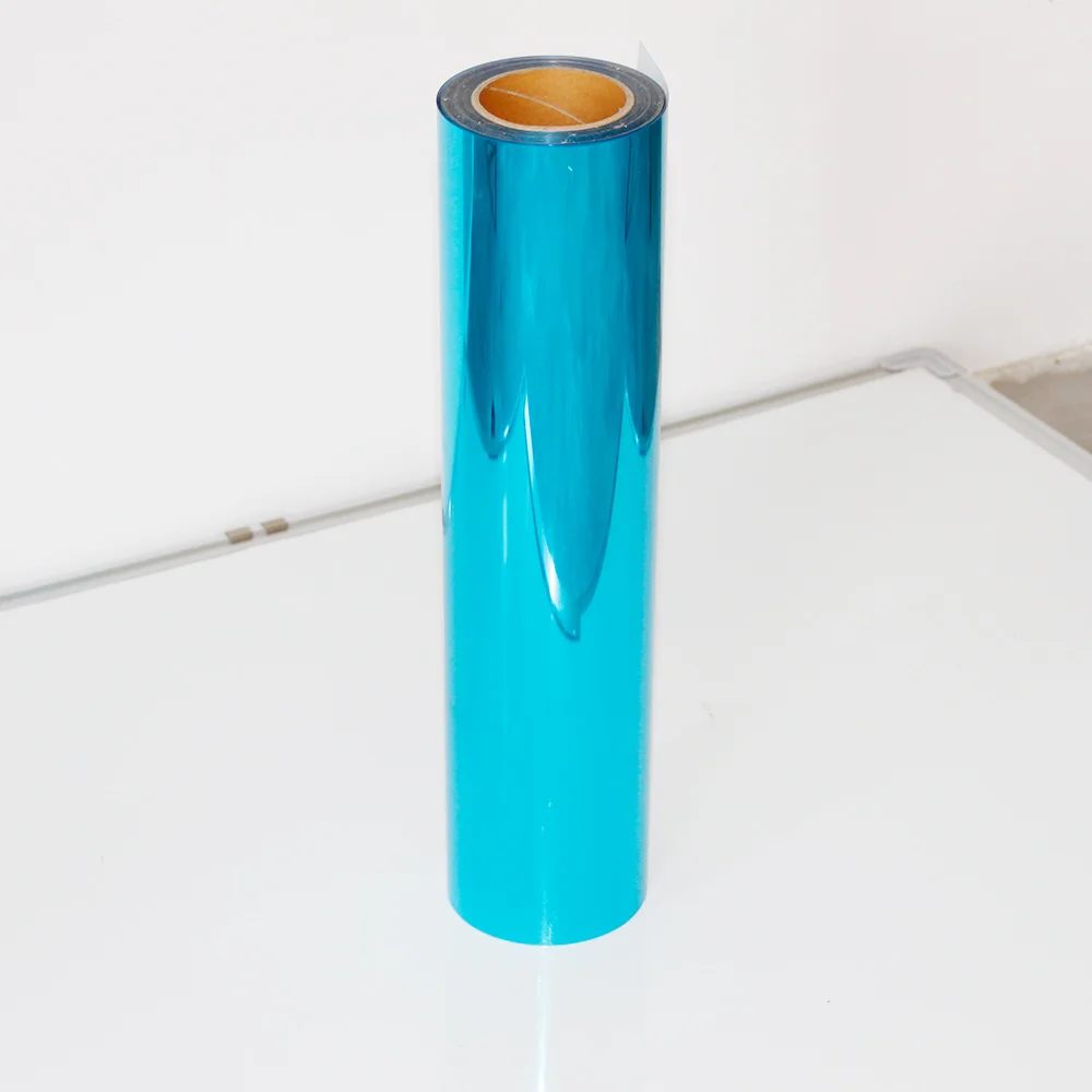 Light Blue SUNICE металлик HTV железо-на ПУ теплопередача виниловая резка пресс-пленка ручной IronOn/тепловой пресс 17 цветов на выбор А4 образец - Color: Light Blue