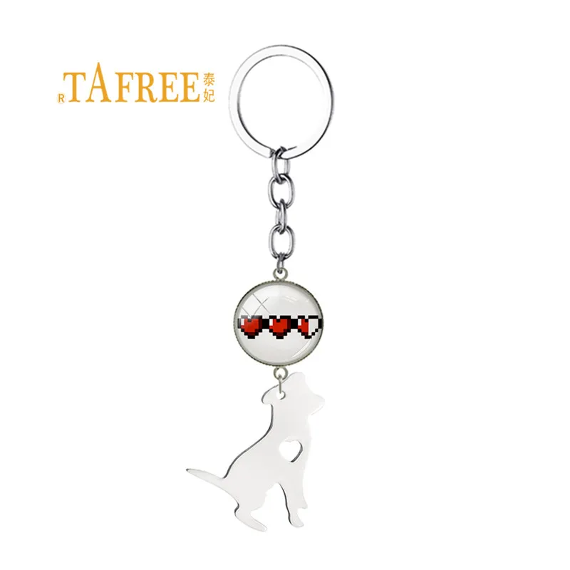 Брелок TAFREE с надписью Love Heart брелок из нержавеющей стали подвеской в виде Бигля