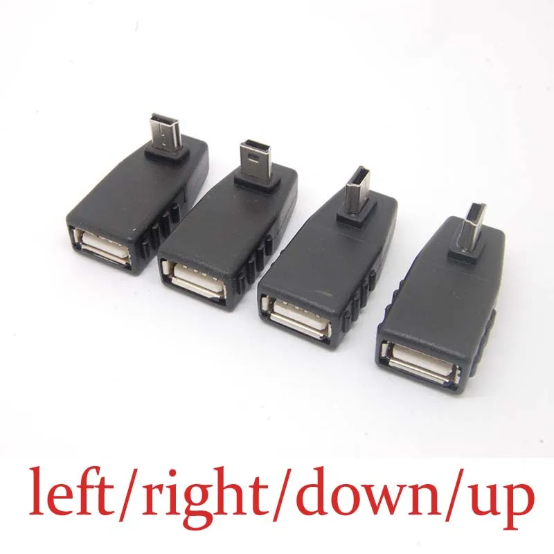 Левый/правый/dwon/up angle A Female to 5 pin B Male Mini USB 2 0 хост адаптер OTG new|female female|female femalefemale male |