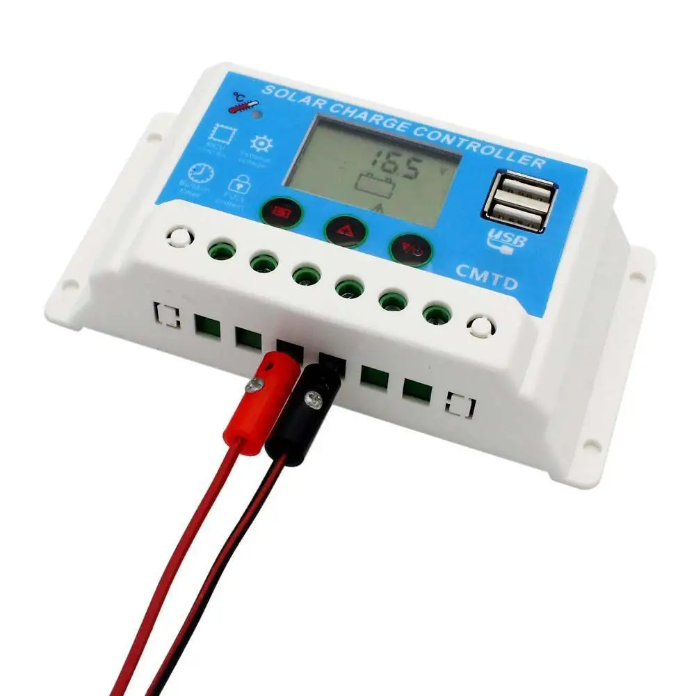 10A ЖК-Регулятор солнечной батареи Контроллер заряда 12V 24V режимы авто pwm |