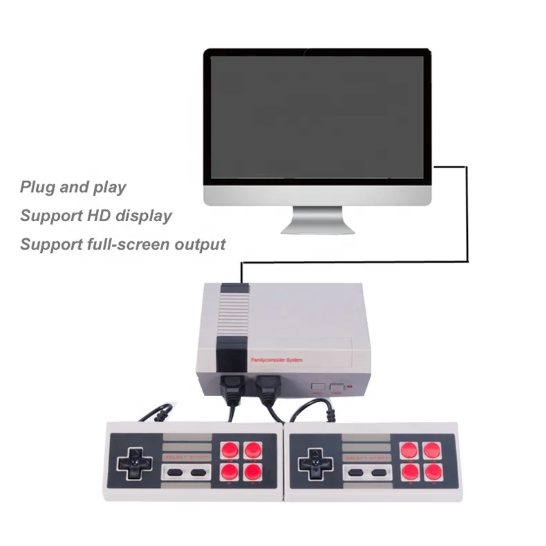Мини Классические ТВ игровые консоли 8 бит Ретро видео игровая консоль NES встроенные 621 игры HDMI порт портативный игровой плеер отдых