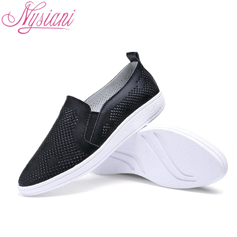 Nysiani 2017 Сплит Кожаные Ботинки Женщина Бренд Дизайнер Обуви Скольжения На