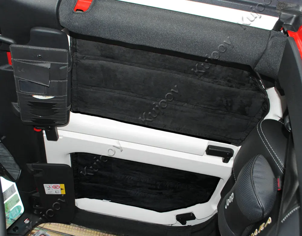 4 шт. черный хлопковый комплект с теплоизоляцией на крышу автомобиля Hardtop для Jeep