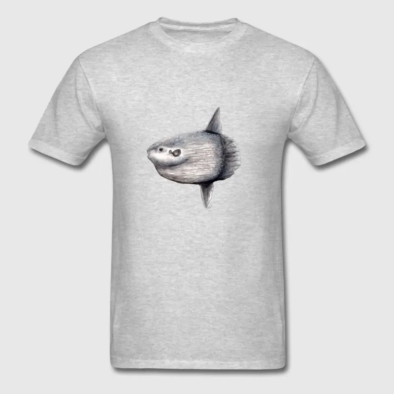 Новая модная футболка для Для мужчин тренд Ocean Sunfish мола Юмористические короткий