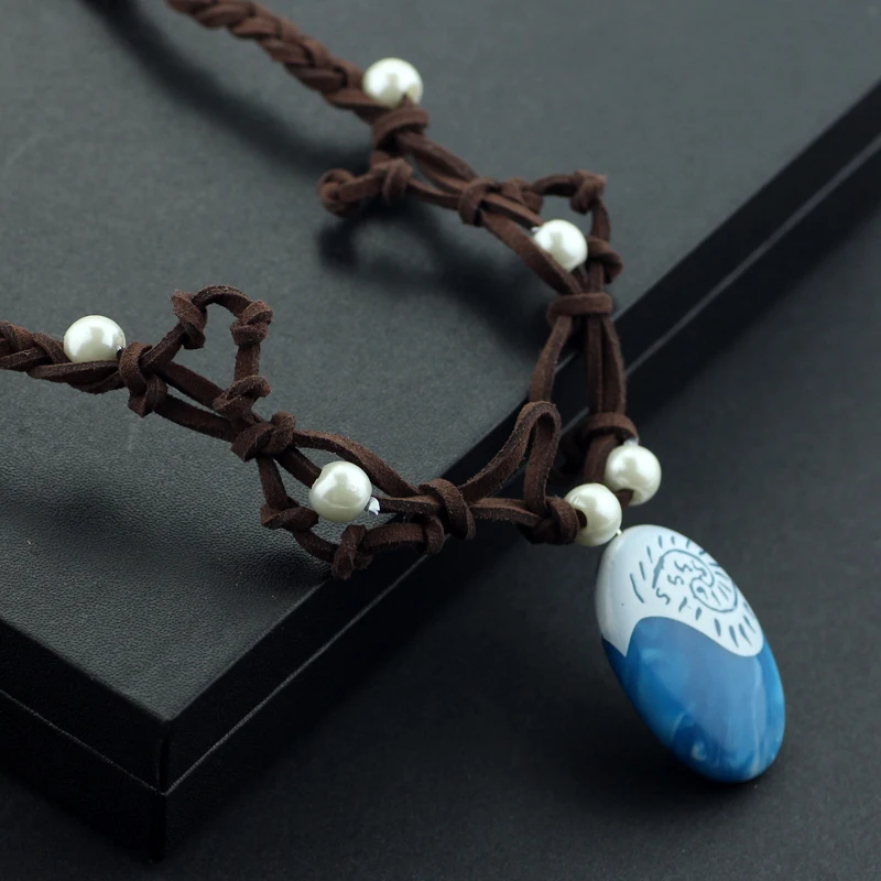 Ожерелье Подвеска из фильма Моана и ожерелье полинезийская принцесса кожаная