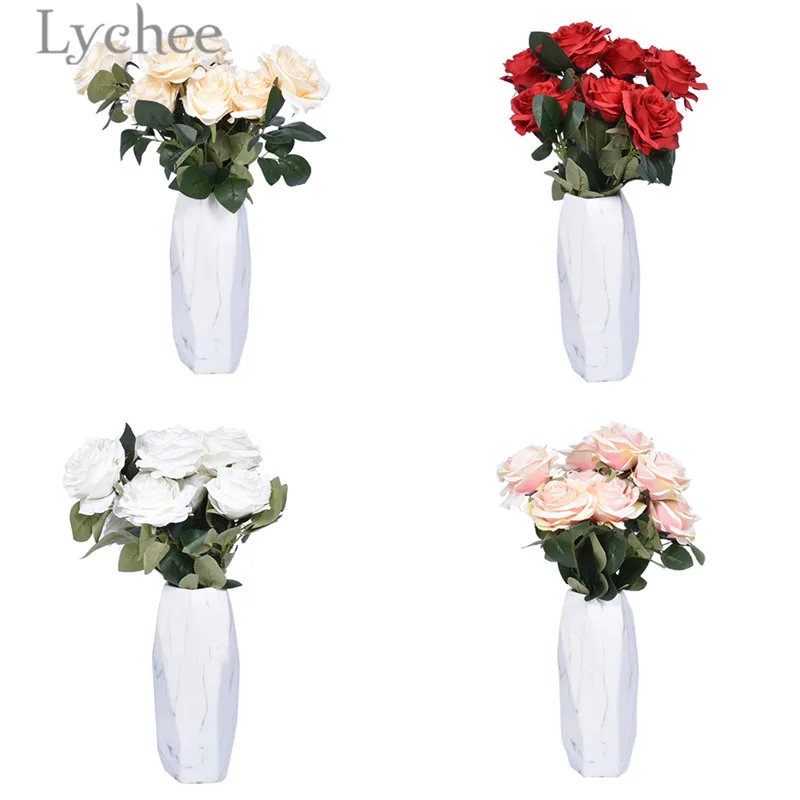 Lychee Life 1 букет искусственных роз многоцветные искусственные цветы декор для