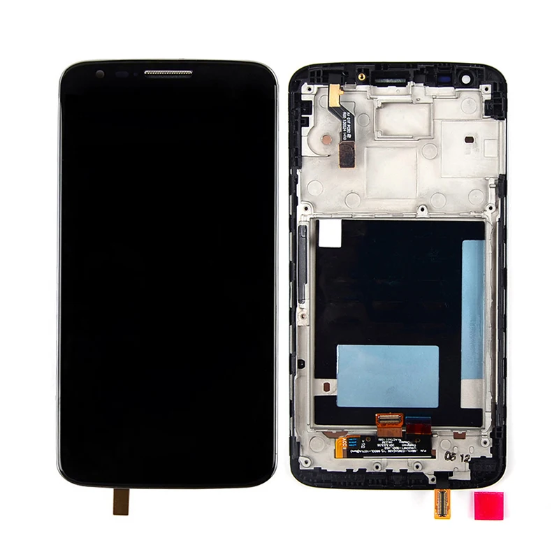 Для LG G2 F320 ЖК-дисплей Экран сенсорный дигитайзер каркасные Дисплей черный белый