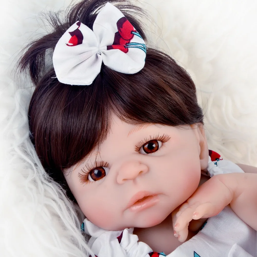 48 см силиконовая кукла bebe reborn baby настоящая Милая Короткая Детская Принцесса для