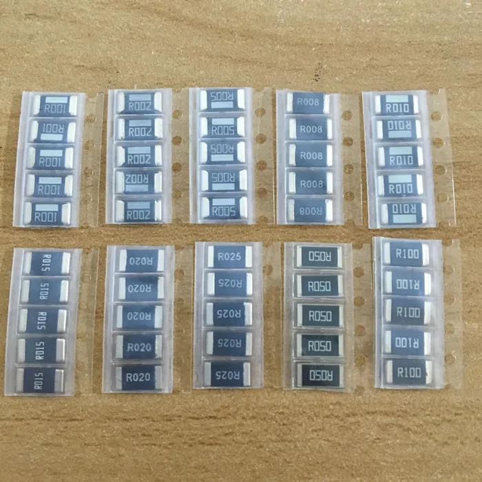50 шт. сопротивление сплава 2512 SMD 10 kindsx5 = R001 R002 R005 R008 R010 R015 R020 R025 R050 R100|resistor sample|sample
