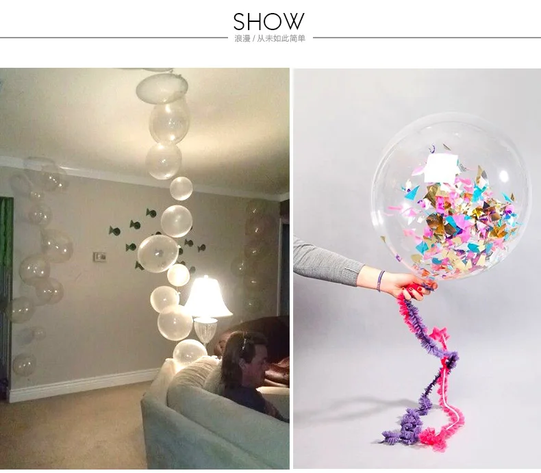 8 шт 18 дюймов высокая прозрачность латексные воздушные шарики для гелия