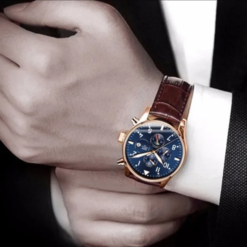 Мужские часы Carnival модные механические многофункциональные водонепроницаемые |