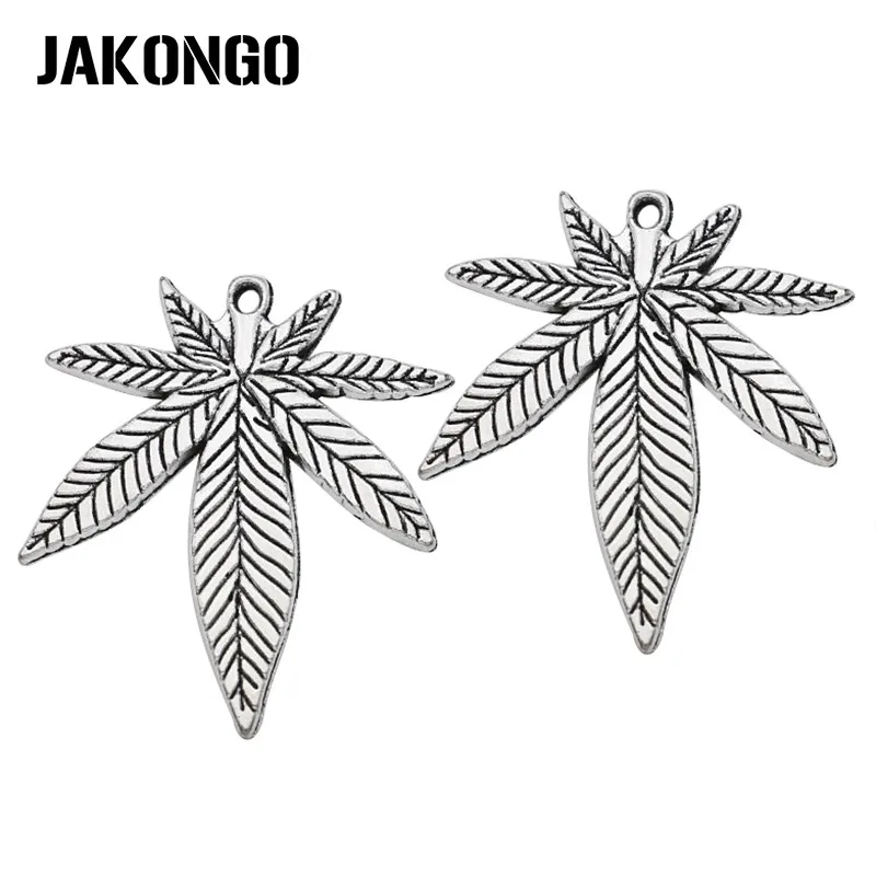 JAKONGO тибетская Посеребренная Подвеска в виде кленового листа для браслета колье