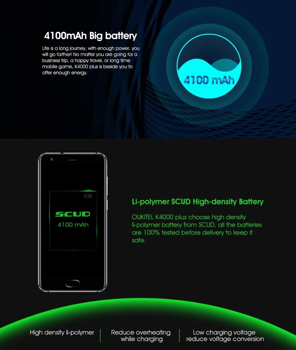 Oukitel K4000 плюс мобильный телефон 5 0 дюймов HD MTK6737 Quad Core Android 6 2 ГБ оперативной памяти