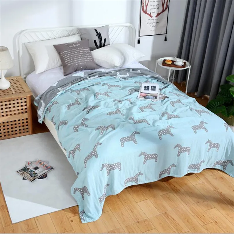 150x200cm 150*200 см, летнее одеяло, мягкое постельное белье для детей и взрослых, 4 слоя, муслин, хлопок, кондиционер, спальное одеяло - Цвет: 150x200cm