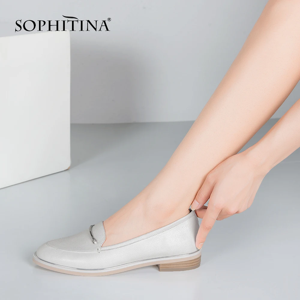SOPHITINA/Классическая обувь на плоской подошве из овечьей кожи Новинка 2020 года