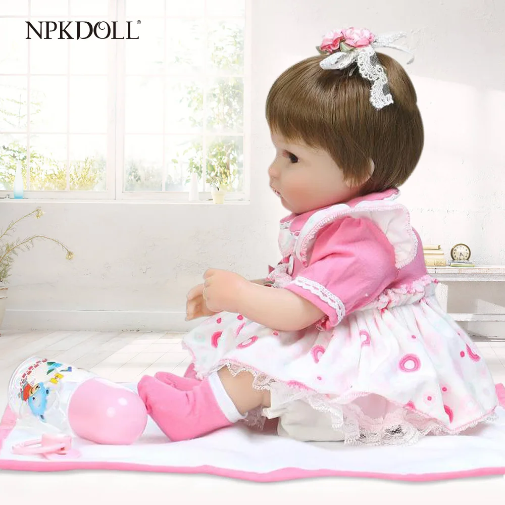 NPKDOLL куклы Reborn 16 дюймов мягкая кукла из силикона детские мини-игрушки для девочек Дети живой ребенок продвижение игрушки для детского сада