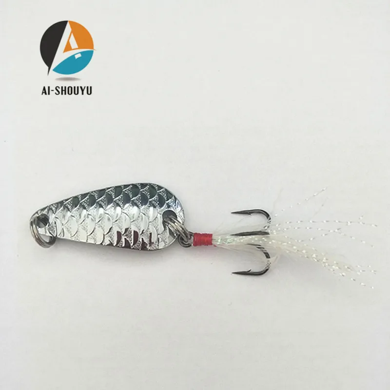 AI-SHOUYU 2 шт. рыболовная приманка 40 мм 8 5 г искусственная ложка Спиннер
