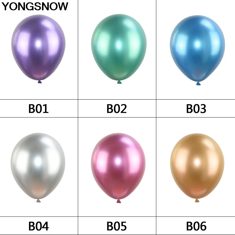 YONGSNOW 10/20 штук 12-дюймовые толстые жемчужный металлик шар латексный гелиевый надувные воздушные шары на день рождения вечерние свадебные дома деко игрушка