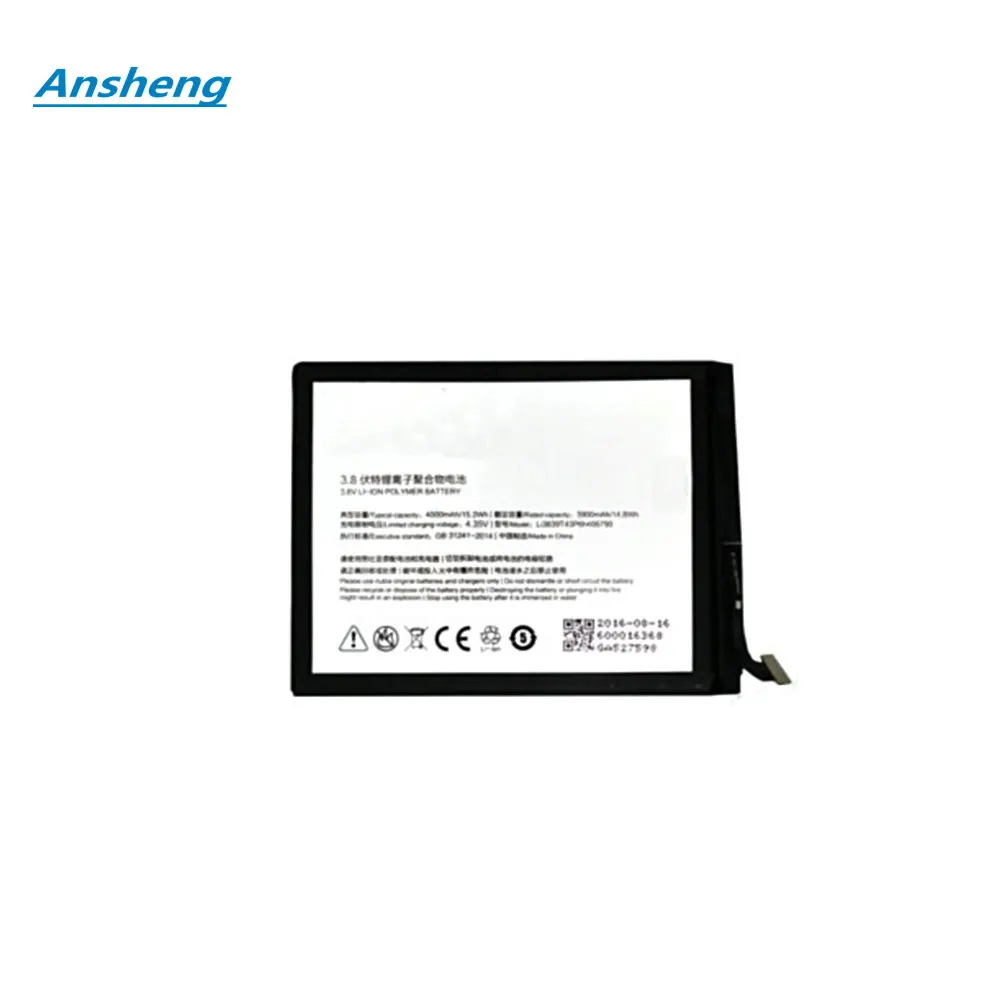 Ansheng Высококачественная батарея Li3839T43P6h406790 4000 мАч для смартфона ZTE Nubia Z11 Max NX523