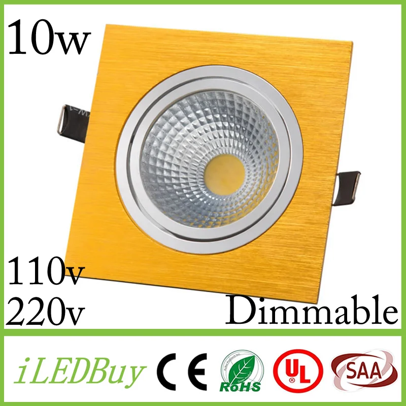 1 шт. высокомощный алюминиевый светодиодный потолочный светильник cob с