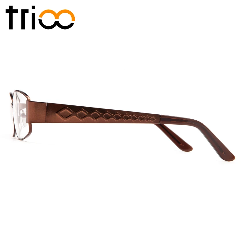 TRIOO Diamond Carving Mens Glasses High Quality Metal Prescription Eyeglasses Oval Clear Reading Spectacles Progressive Lens |