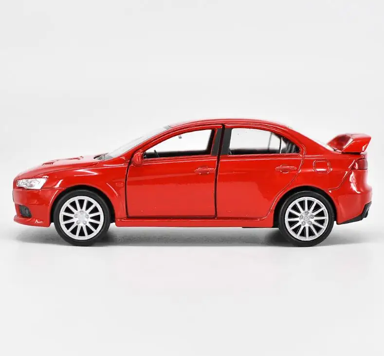 Игрушечные машинки Mitsubishi lancer EVO металлические модельные игрушки из сплава с высокой имитацией литья под