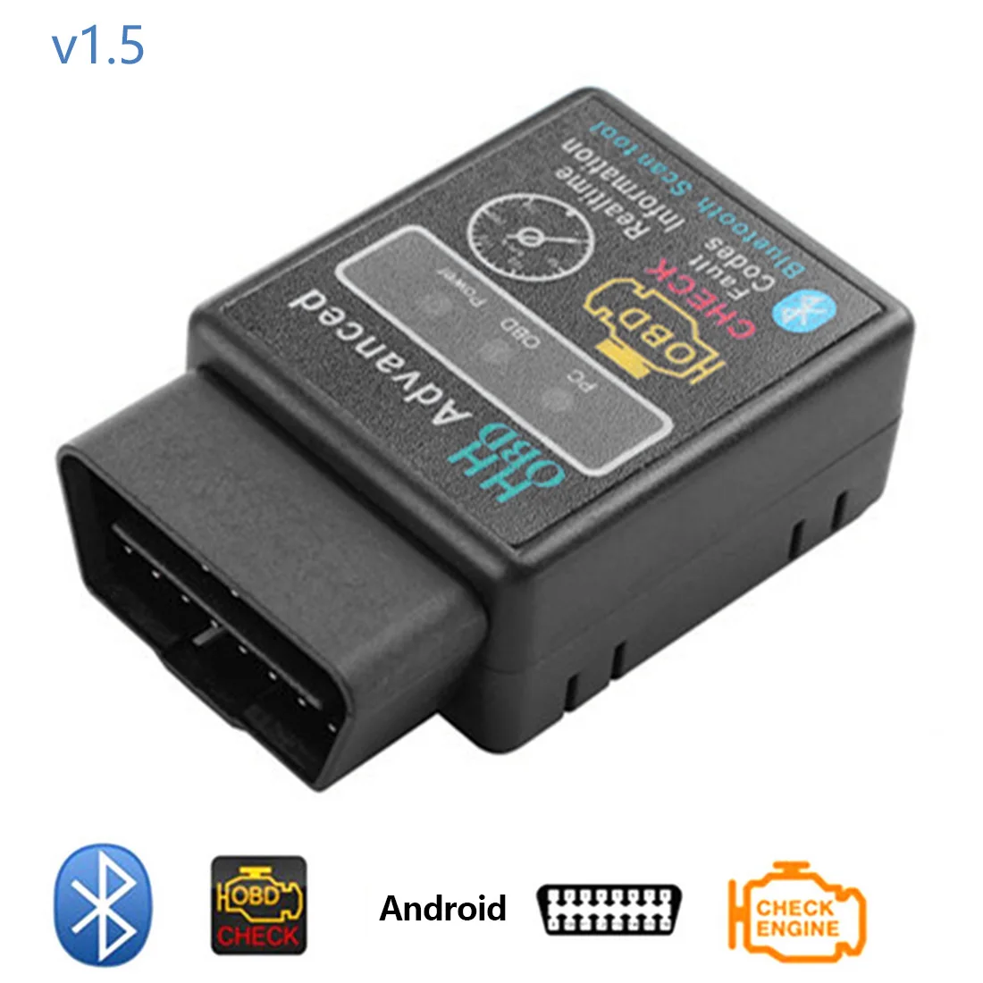 Dewtreetali Mini ELM 327 Bluetooth Расширенный OBD2 HH OBDII V1.5 ELM327 автомобильный диагностический