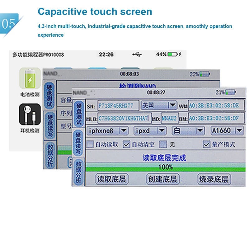 JC Pro1000S NAND Программист JC8 для iPhone8 8P X SN ремонт PCIE NAND чтение ошибок Записи ремонт Extand NAND память