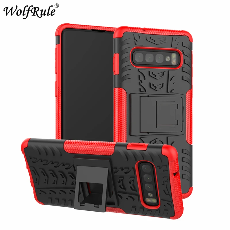 

Wolfrule Phone Case For Samsung Galaxy S10 Case Dual Layer Armor Shells TPU+PC Shockproof Cover For Samsung S10 Funda Galaxy S10