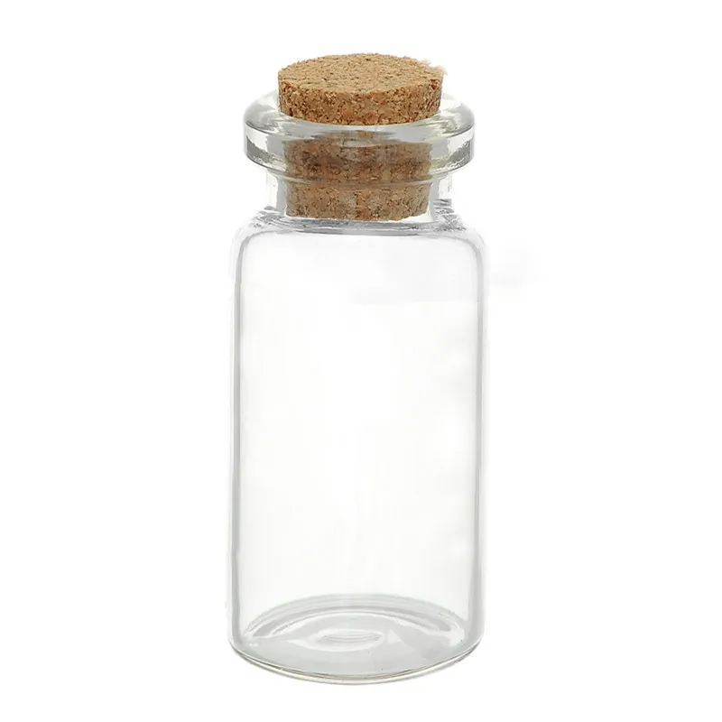 

5Pcs Glass Bottle Potion Perfume Jar Tie Plug Tiny Container Display Glassware Vial Jewelry Finding 5.3x2.2cm