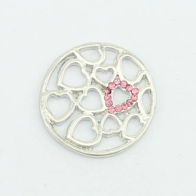 22 мм Серебряный цветок сплав оконные пластины любовь Плавающий Медальон