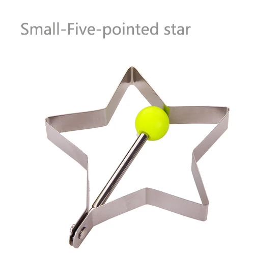 small star Кухонная Форма для яиц из нержавеющей стали, форма для блинов, кухонная форма для приготовления пищи, обжаривание яиц, омлетная форма - Цвет: small star