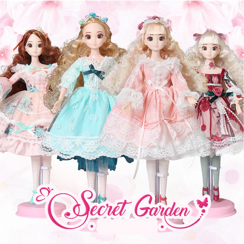 13 Moveable Joints 3D Eyes BJD Doll Toys With Accessories Clothes Shoes Fashion Figure Nake Princess Dolls Toy For Girls Gift