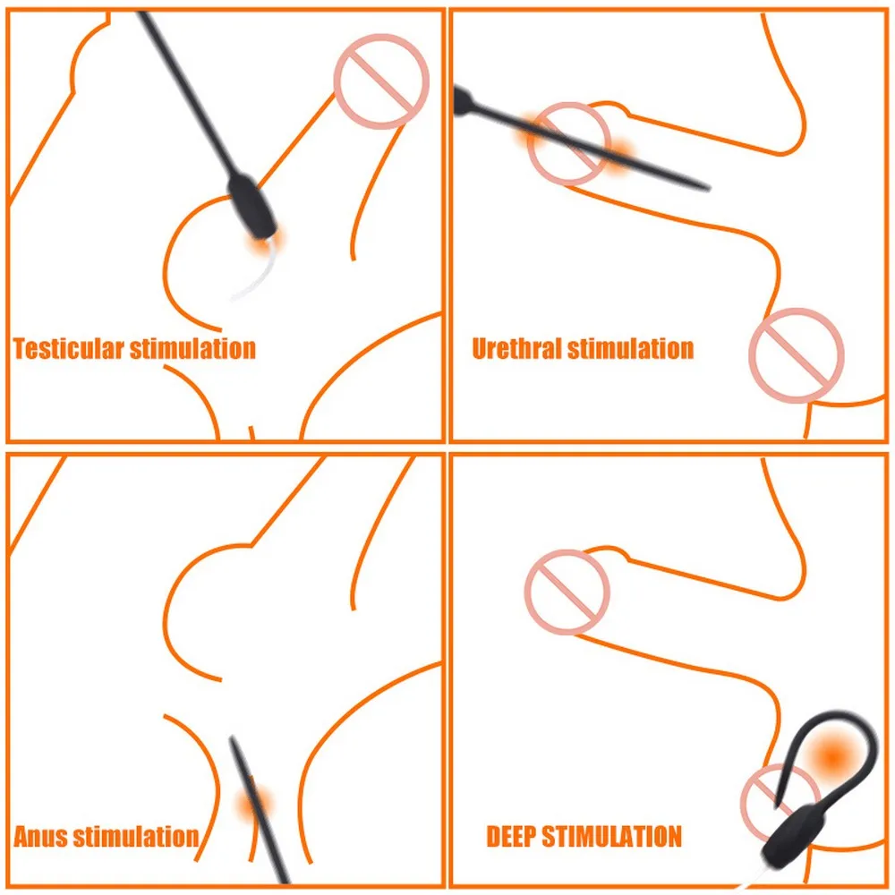 Вибратор катетер для уретры 20 скоростей анальная пробка пениса секс игрушки