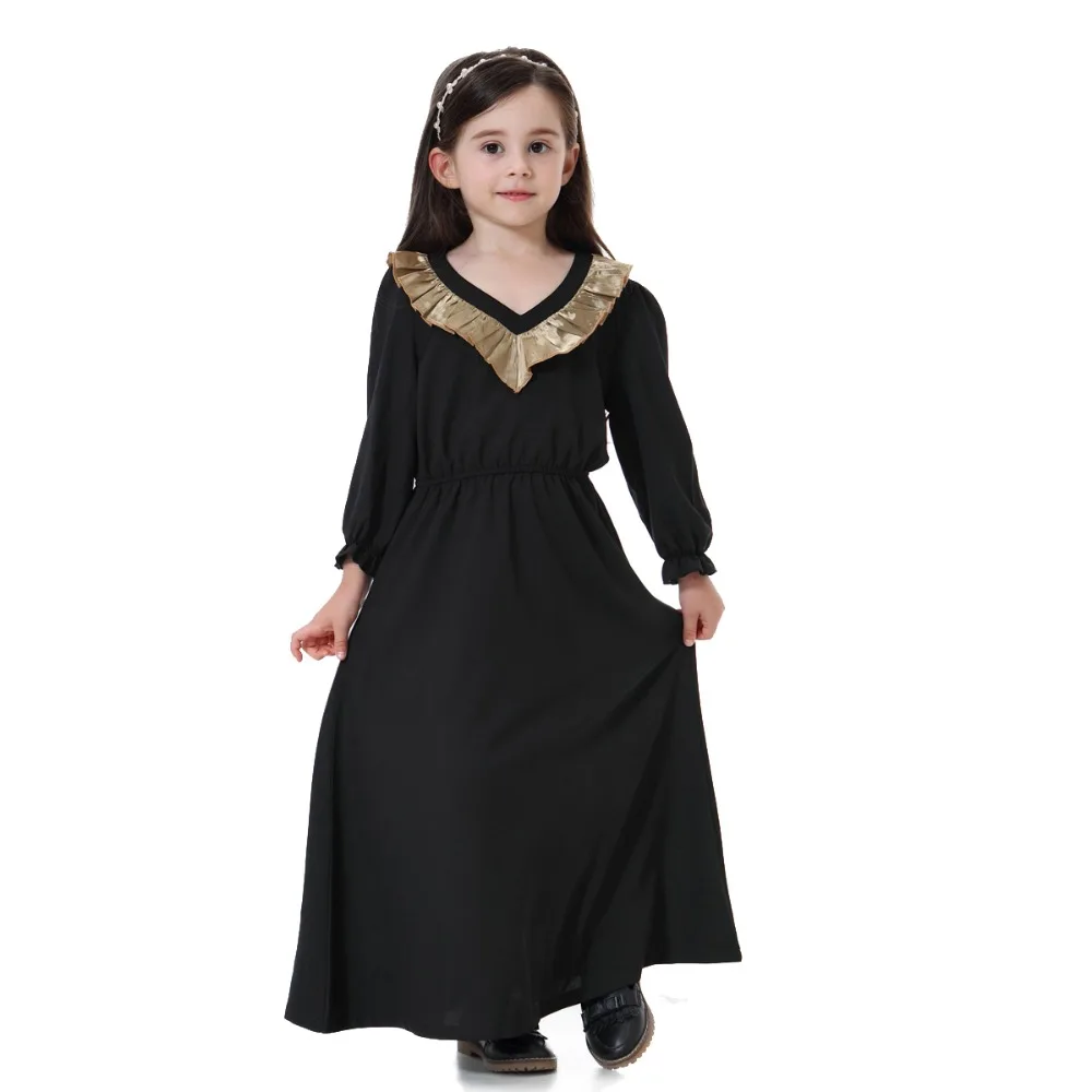 Мусульманские детские длинные платья Abaya длинное платье для девочек халат кимоно