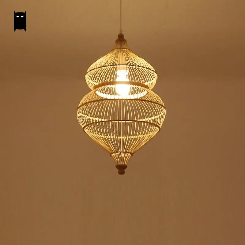 Бамбуковая плетеная лампа из ротанга|pendant light fixture|light fixtures rusticlight |