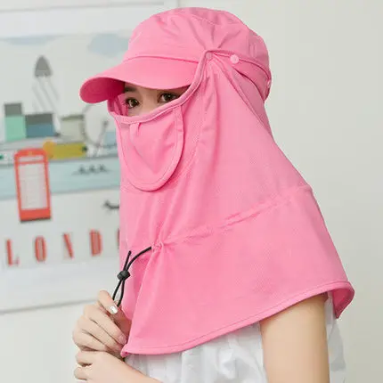 TOSUOD Летняя женская маска от солнца полная лицевая Съемная УФ Защита шапочка для