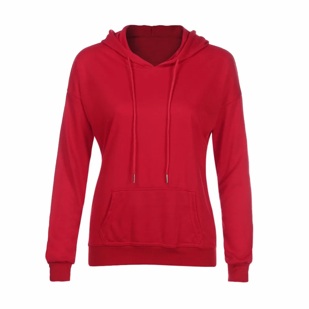 Женская толстовка большого размера Pulse повседневная Красная с капюшоном и