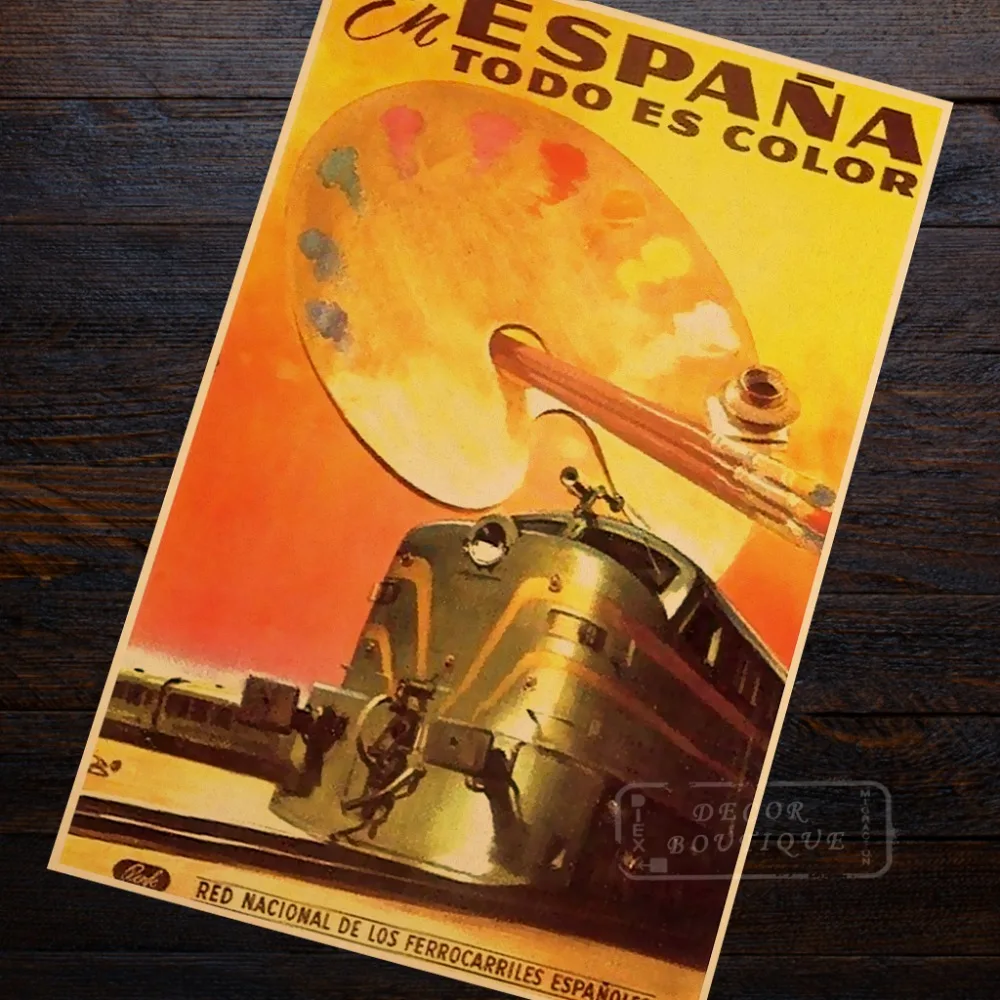 Transpress nz: RENFE испанская железная дорога ландшафт фотокартина на холсте сделай сам