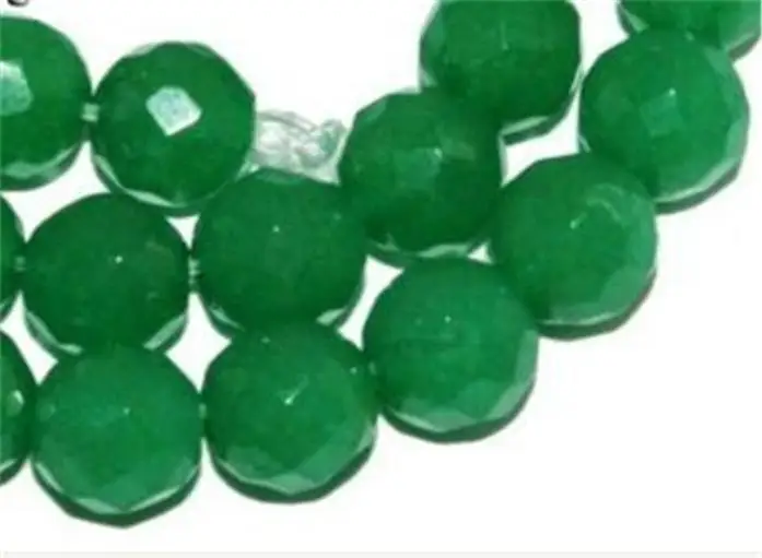 8mm Green Emerald Faceted Round Loose Beads 15&quot #@ | Украшения и аксессуары