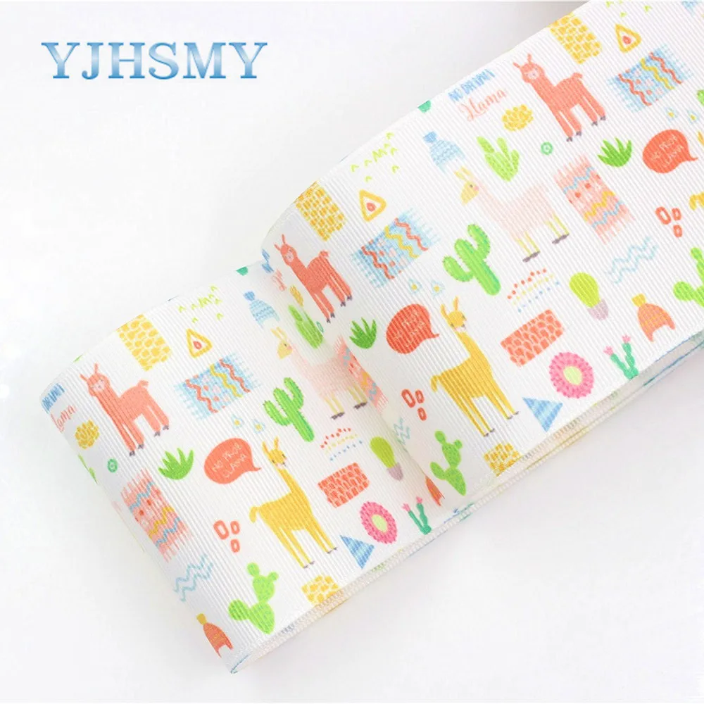 YJHSMY G 18604 327 75 мм 5 ярдов мультфильм лошадь печатных grosgrain ленты одежда аксессуары