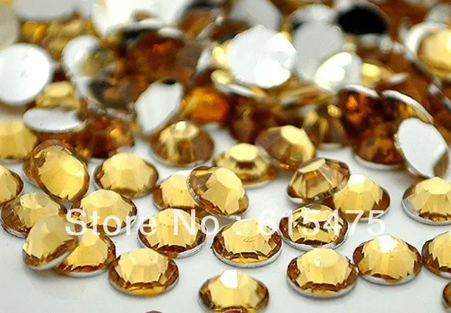 

6mm LT.C.TOPAZ Color SS30 crystal Resin rhinestones flatback Nail Art Rhinestones,10,000pcs/bag